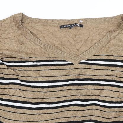 NEXT Womens Beige Striped  Pullover Jumper Size 18