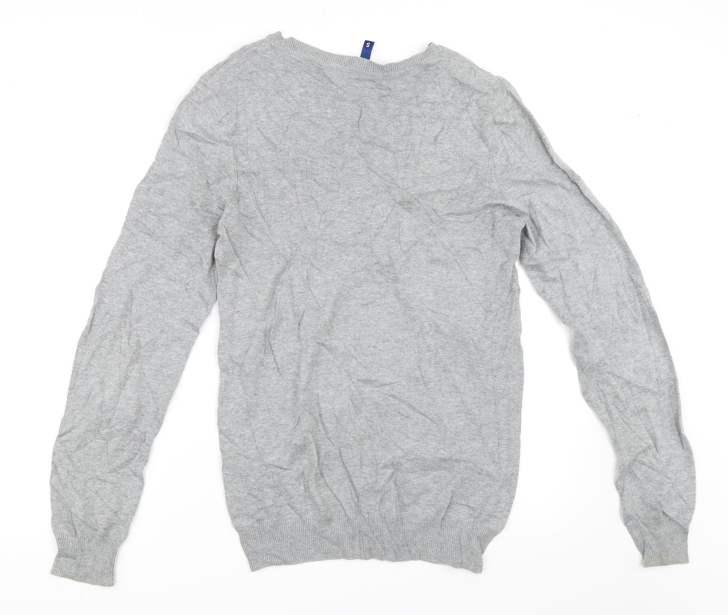 H&M Womens Grey   Pullover Jumper Size S  - christmas wine