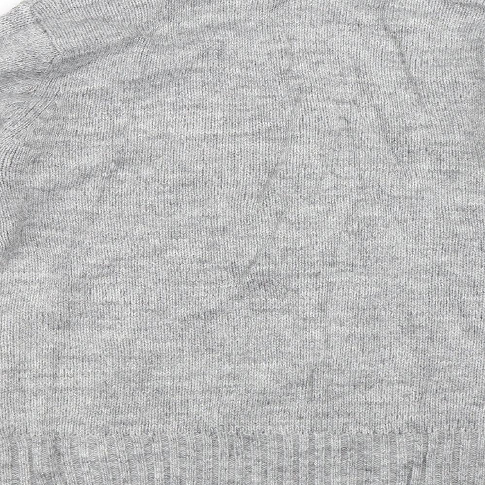 Ambrose & Jackson Mens Grey   Henley Jumper Size S