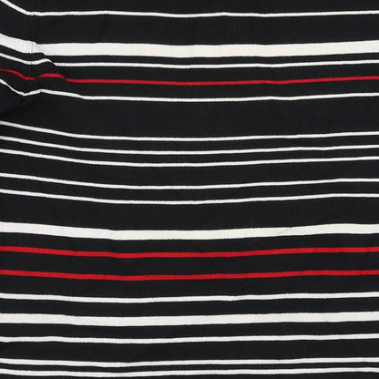 For Women Womens Black Striped  Pullover Jumper Size 12