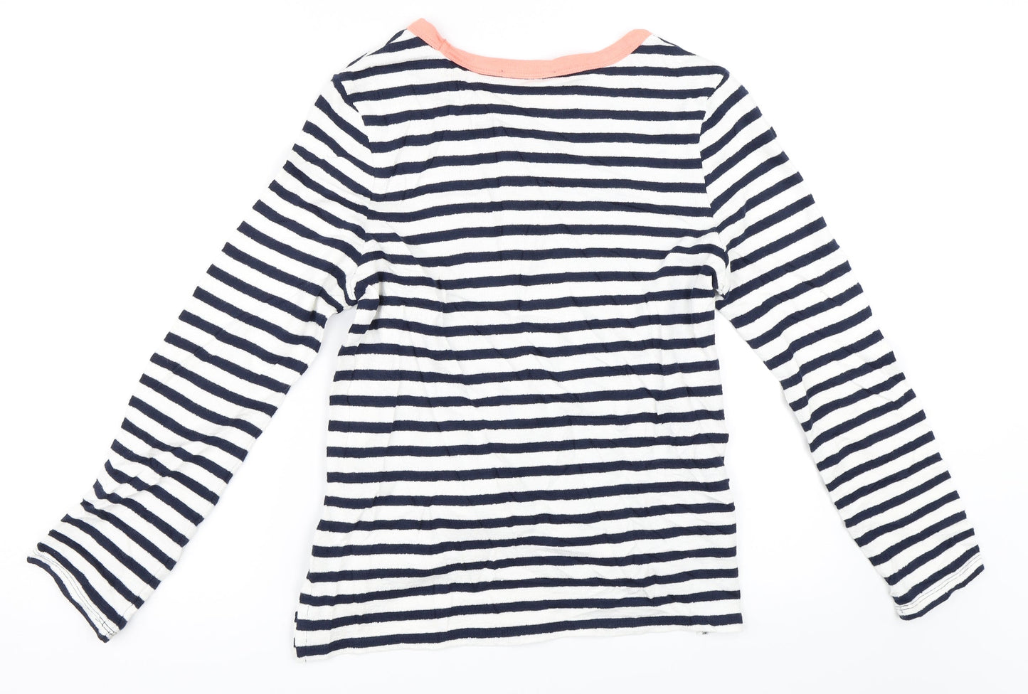 Marks and Spencer Womens White Striped  Pullover Jumper Size 6