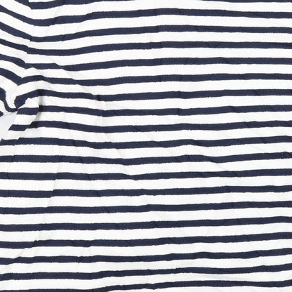 Marks and Spencer Womens White Striped  Pullover Jumper Size 6