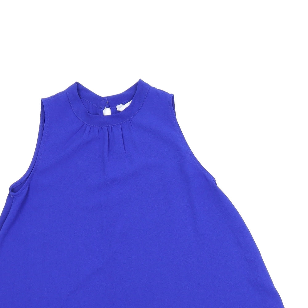 Womens UK Size 8 Red Herring Blue Basic Blouse