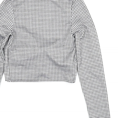 Womens UK Size 8 New Look Black Cropped Blouse