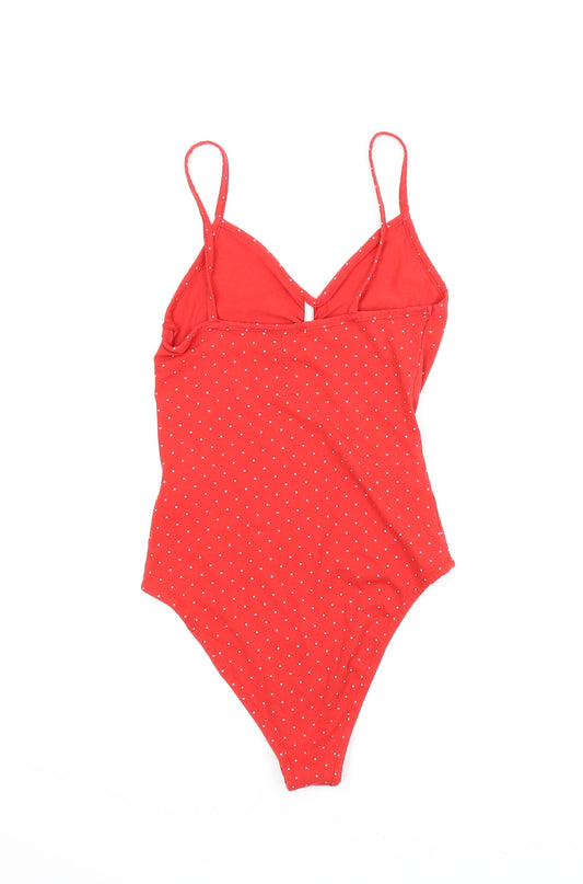 Topshop Womens Red Polka Dot  Romper One-Piece Size 6