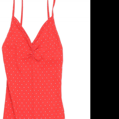 Topshop Womens Red Polka Dot  Romper One-Piece Size 6