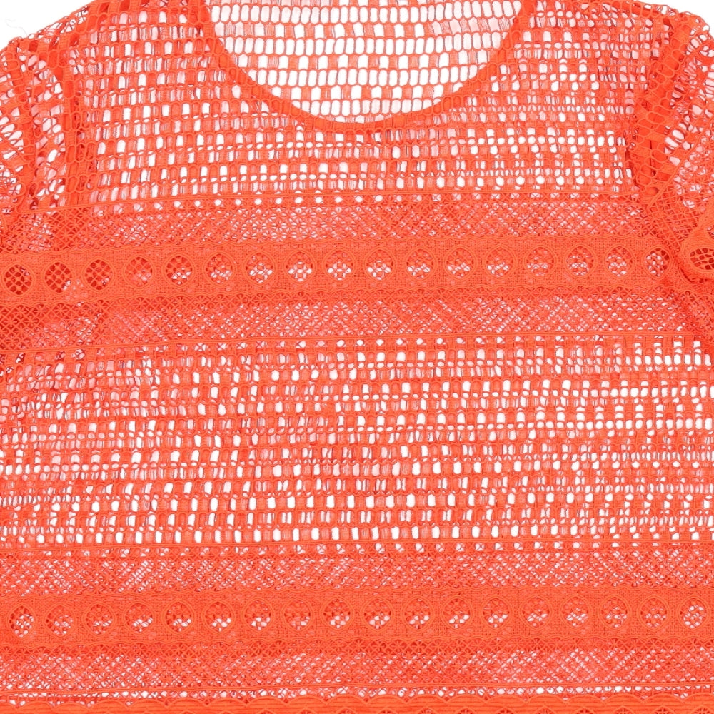 Womens UK Size L M&S Red Basic Blouse
