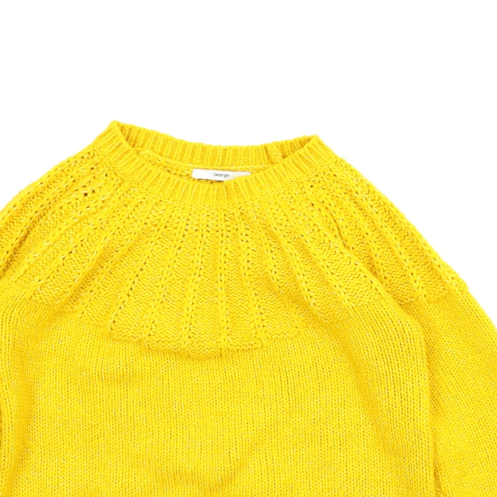 George Womens Yellow   Pullover Jumper Size S
