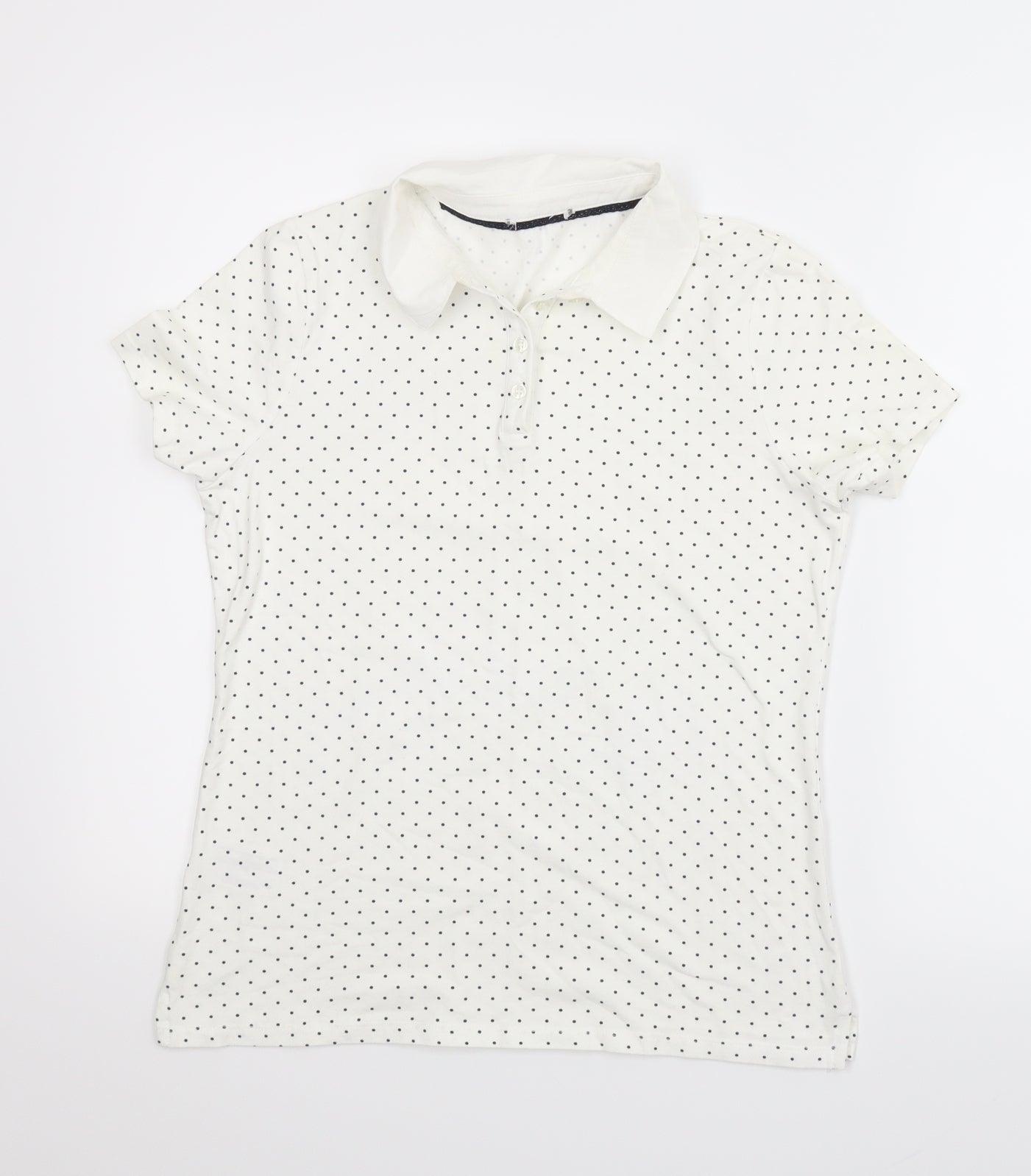 Womens UK Size S Preworn White Basic T-Shirt