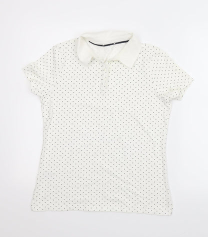 Womens UK Size S Preworn White Basic T-Shirt