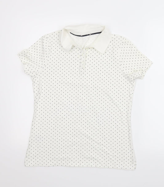 Womens UK Size S Preworn White Basic T-Shirt