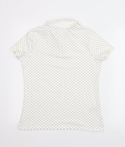 Womens UK Size S Preworn White Basic T-Shirt