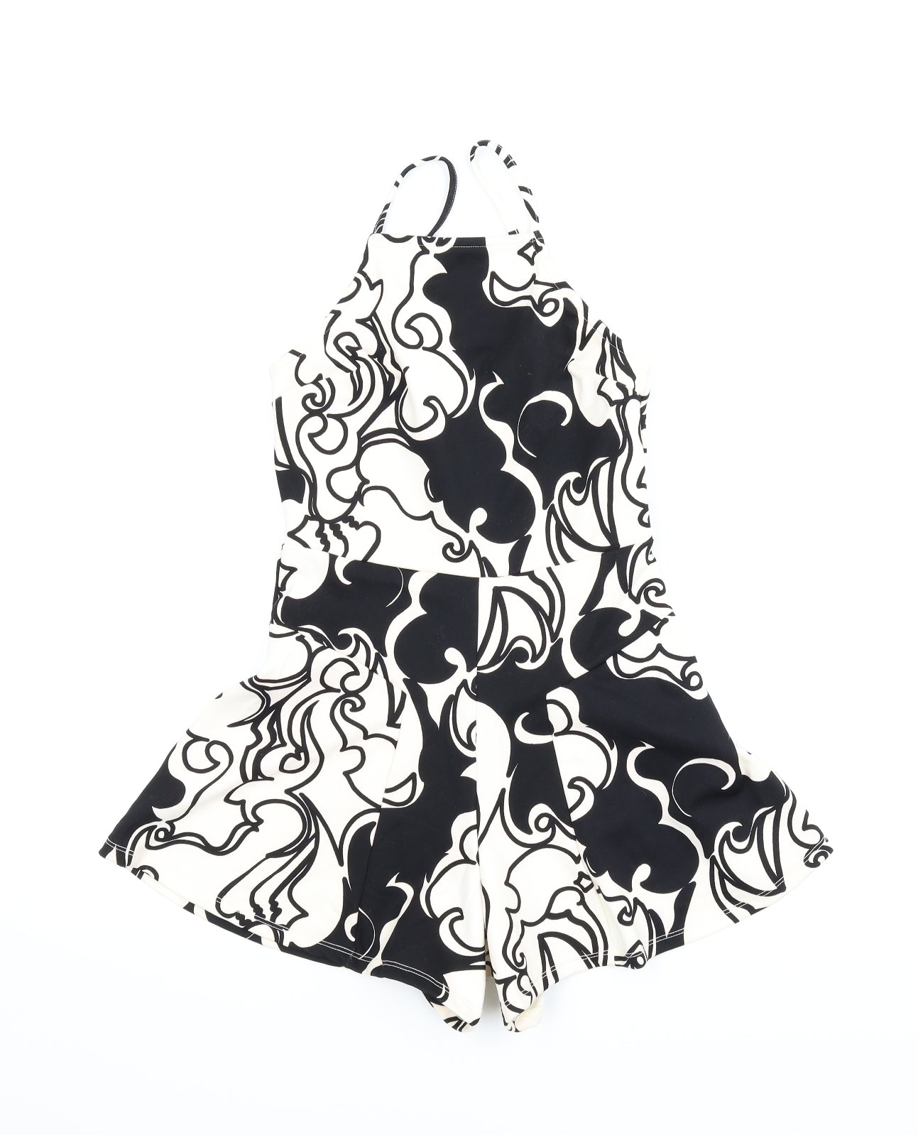 Topshop Womens White Floral  Romper One-Piece Size 8