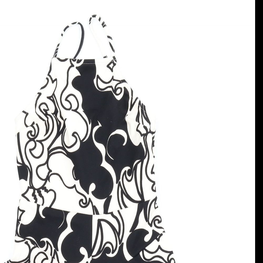 Topshop Womens White Floral  Romper One-Piece Size 8