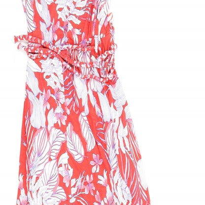 George Womens Red Floral  Maxi  Size XS