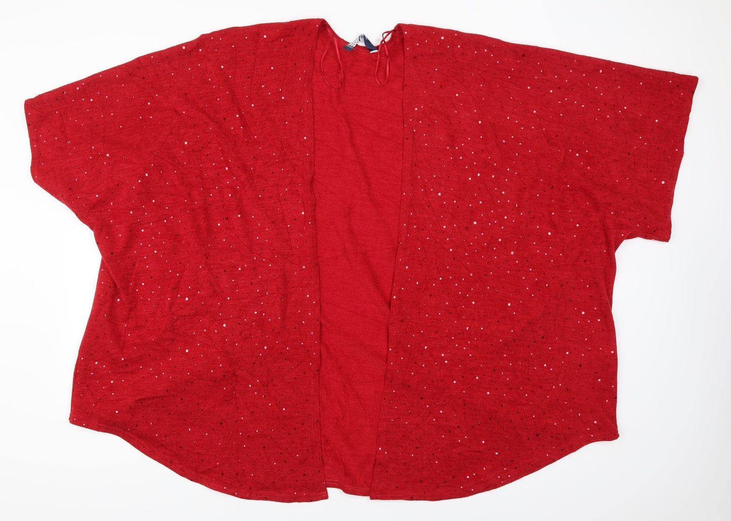 Isle Womens Red Polka Dot  Cardigan Jumper Size S