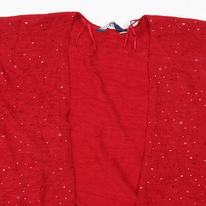 Isle Womens Red Polka Dot  Cardigan Jumper Size S