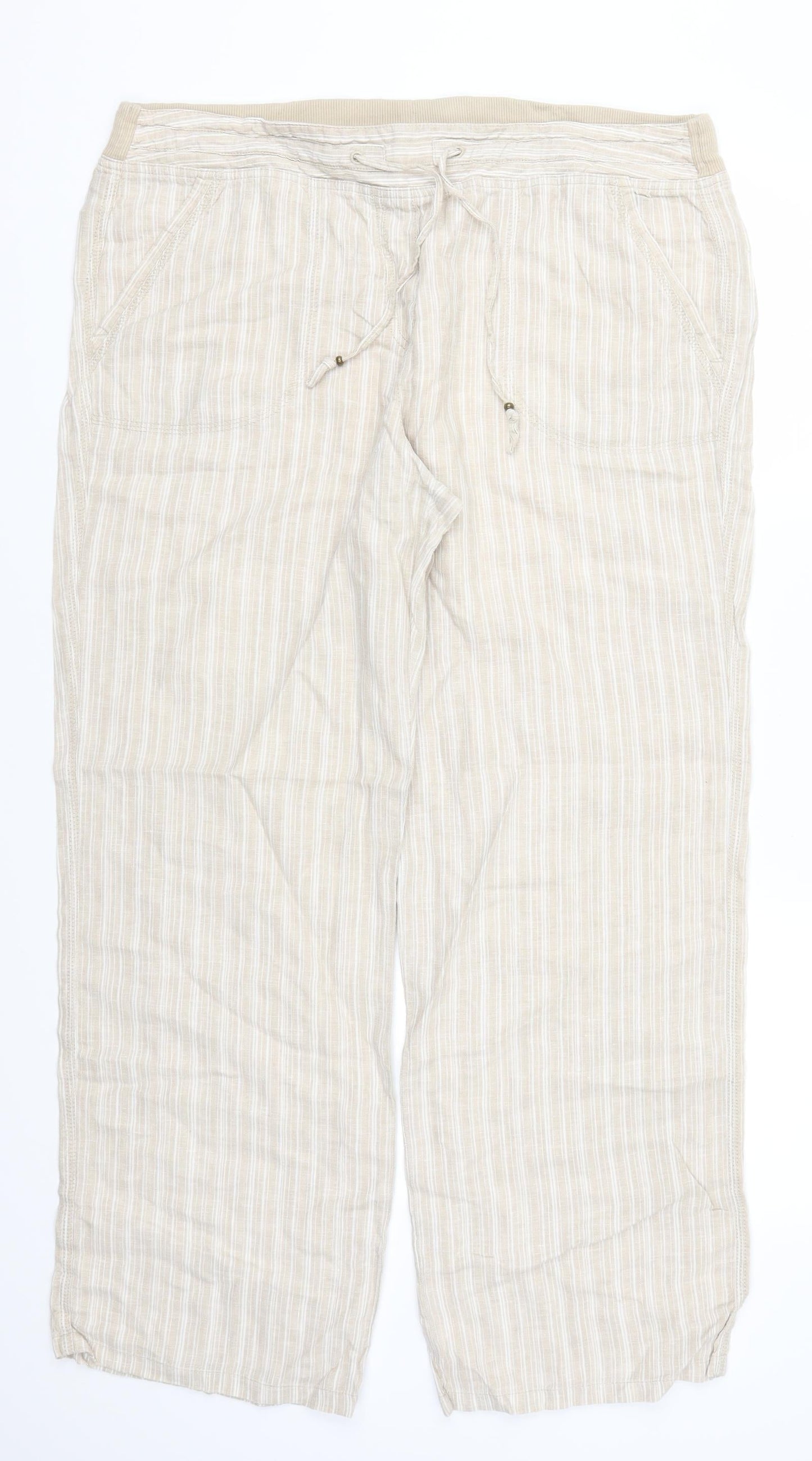Womens UK Size 38 in Preworn Regular Fit  Beige Trousers