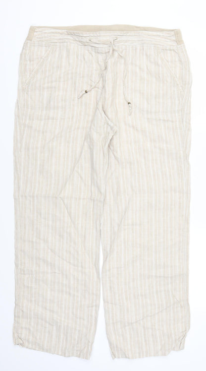 Womens UK Size 38 in Preworn Regular Fit  Beige Trousers