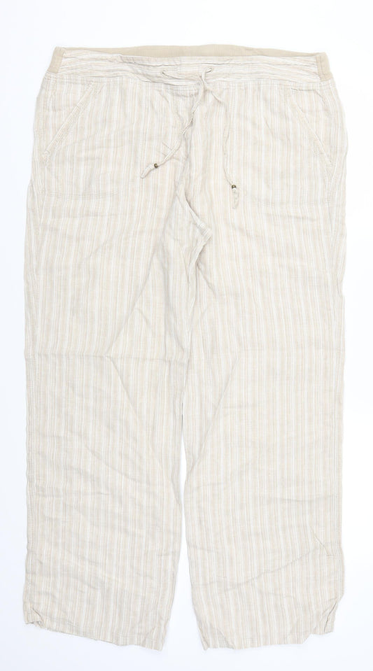 Womens UK Size 38 in Preworn Regular Fit  Beige Trousers