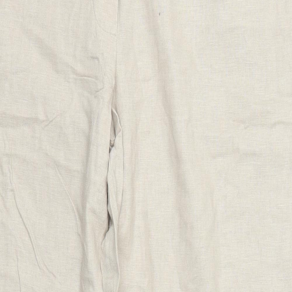 Womens UK Size 16 Marks and Spencer Regular Fit  Beige Trousers