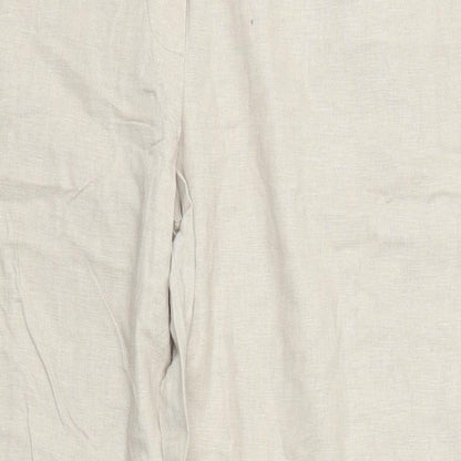 Womens UK Size 16 Marks and Spencer Regular Fit  Beige Trousers