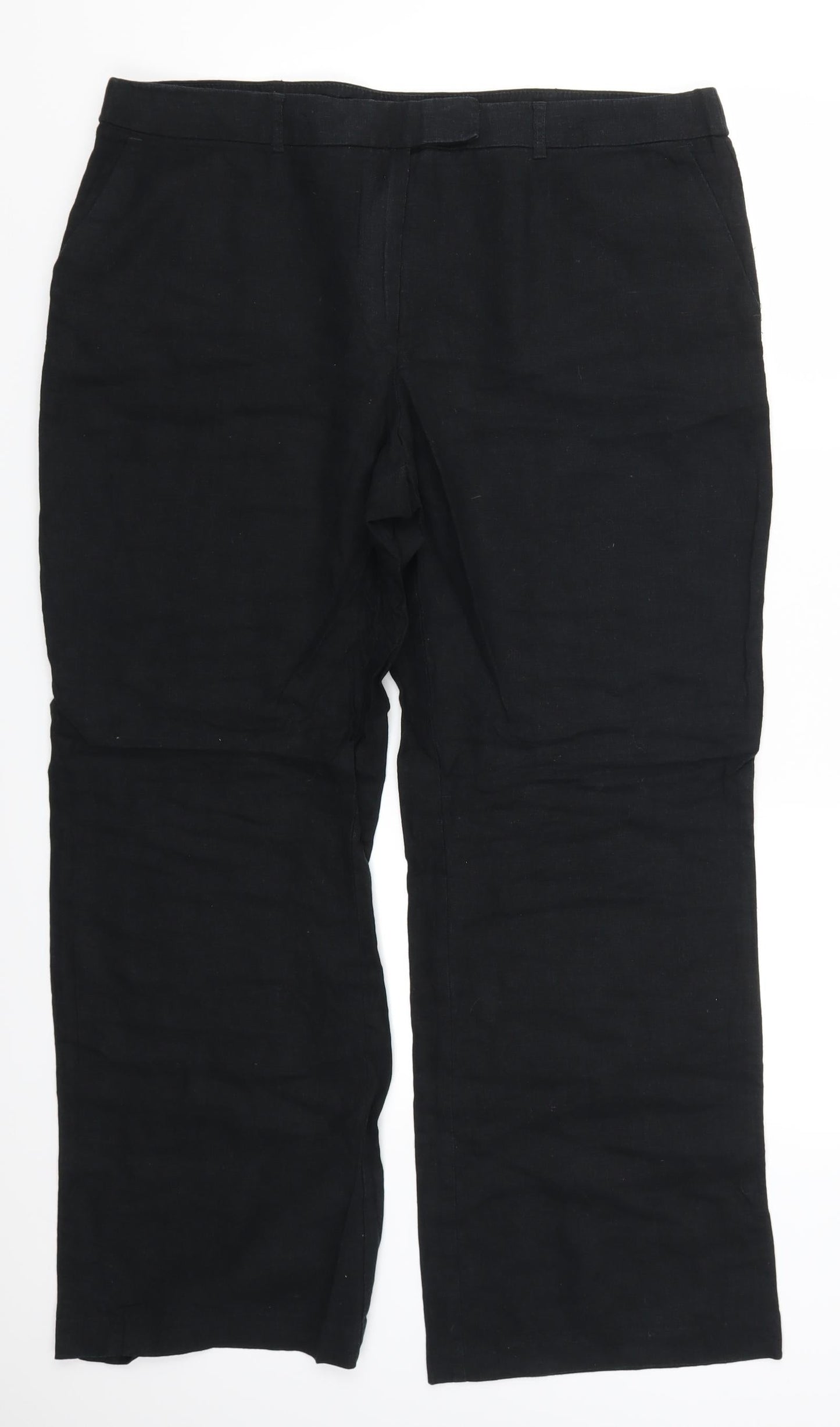 Womens UK Size 37 in Preworn Regular Fit  Black Trousers