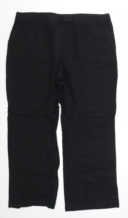 Womens UK Size 37 in Preworn Regular Fit  Black Trousers