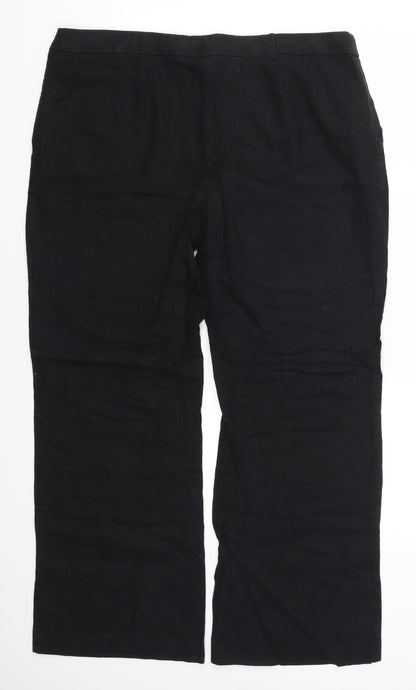 Womens UK Size 37 in Preworn Regular Fit  Black Trousers