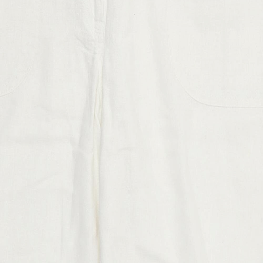 Womens UK Size 14 NEXT Regular Fit  White Trousers