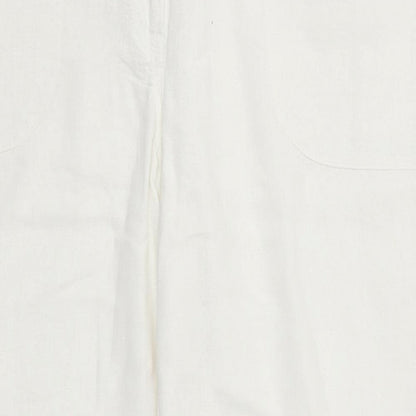 Womens UK Size 14 NEXT Regular Fit  White Trousers