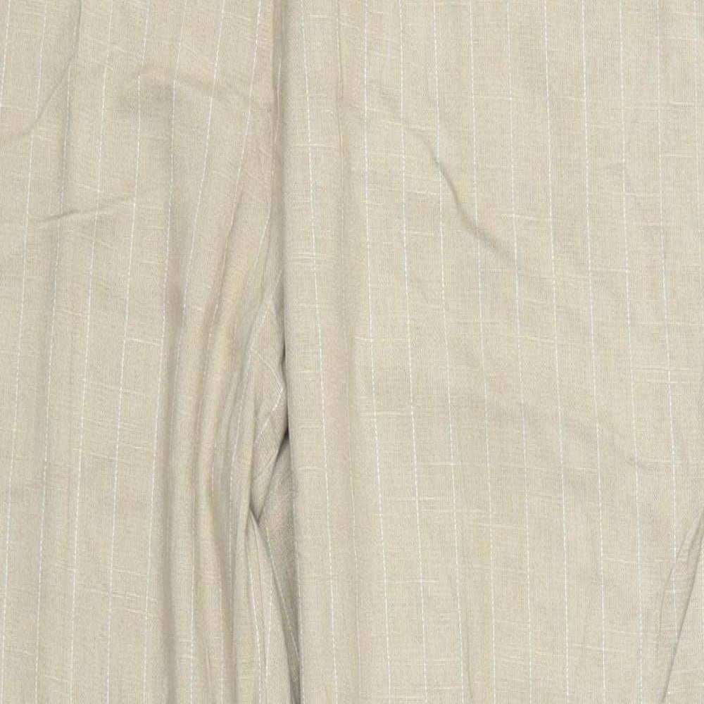 Konczar Womens Beige Striped  Trousers  Size 28 in L29 in