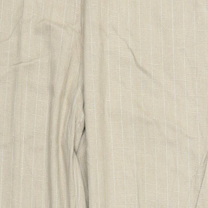 Konczar Womens Beige Striped  Trousers  Size 28 in L29 in