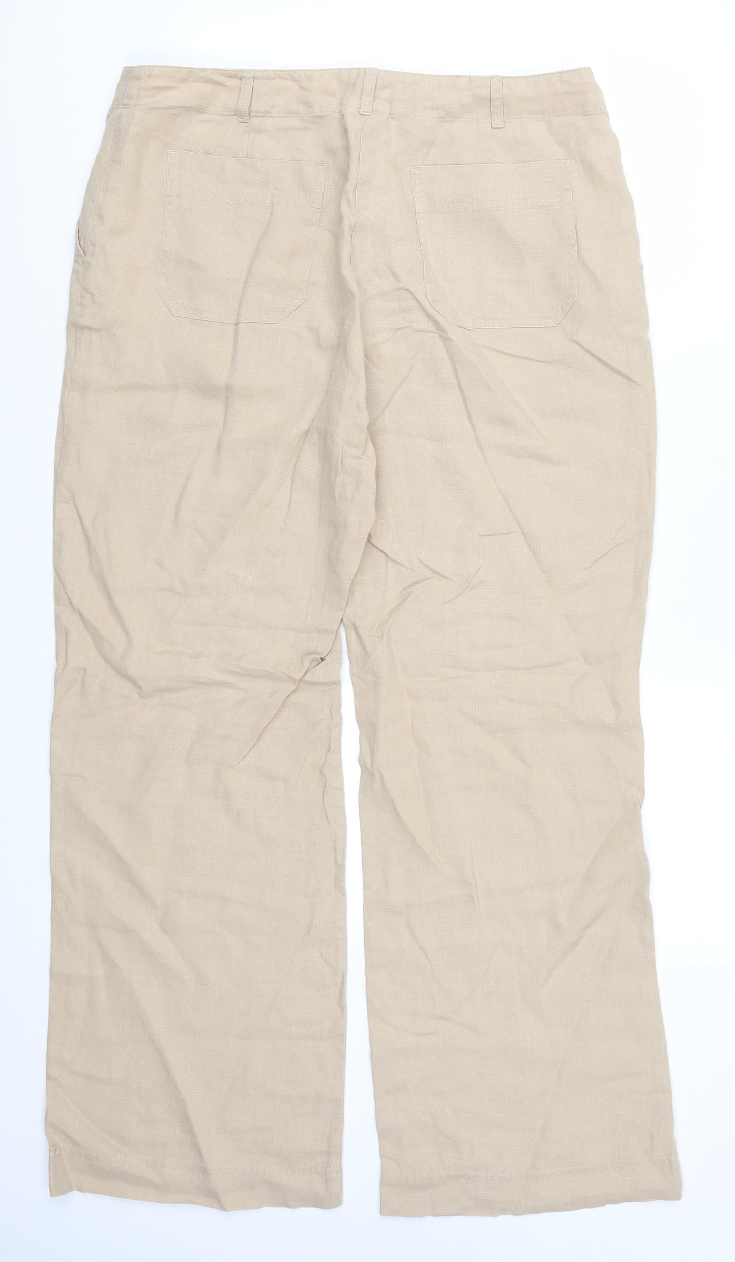 Womens UK Size 14 NEXT Regular Fit  Beige Trousers