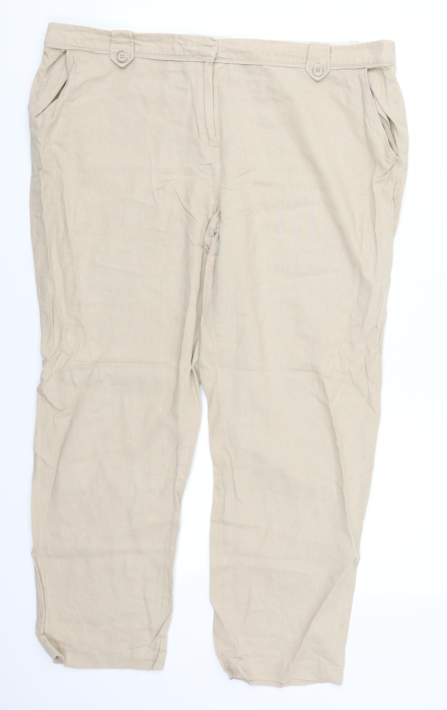 George Womens Beige   Trousers  Size 18 L26 in
