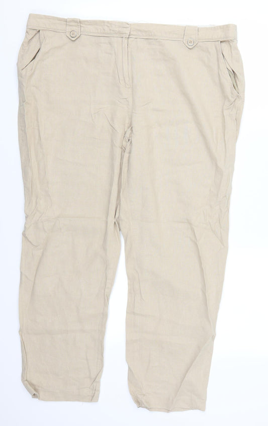 George Womens Beige   Trousers  Size 18 L26 in