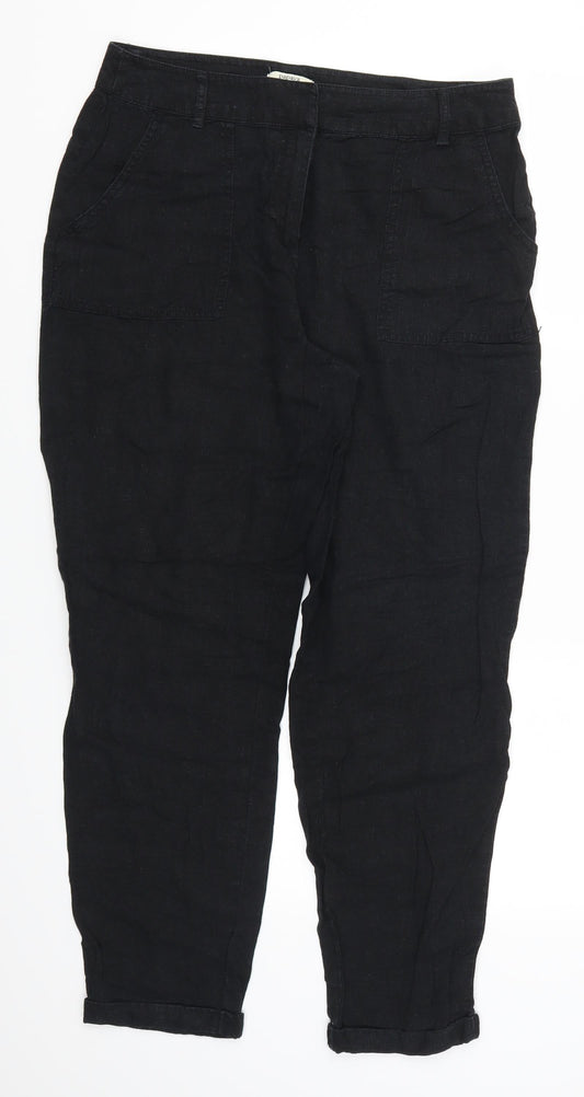 Womens UK Size 12 Papaya Regular Fit  Black Trousers