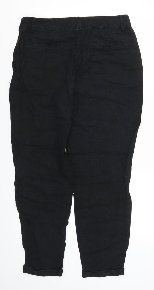 Womens UK Size 12 Papaya Regular Fit  Black Trousers