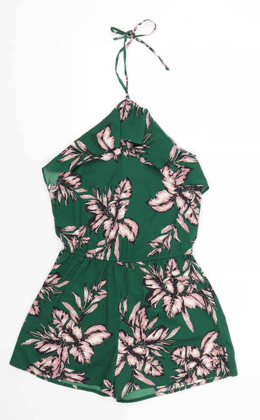 Atmosphere Womens Green Floral  Playsuit One-Piece Size 10 L3 in