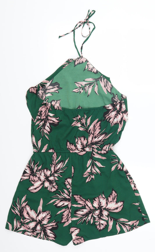 Atmosphere Womens Green Floral  Playsuit One-Piece Size 10 L3 in
