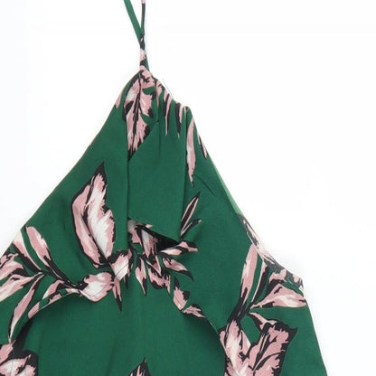 Atmosphere Womens Green Floral  Playsuit One-Piece Size 10 L3 in