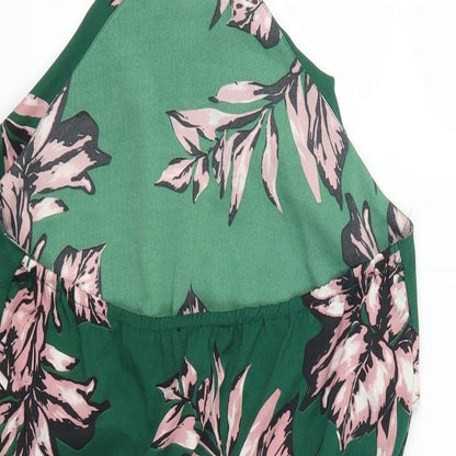 Atmosphere Womens Green Floral  Playsuit One-Piece Size 10 L3 in