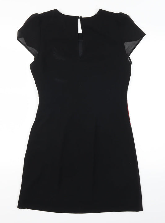 Miss Selfridge Womens Black Floral  Mini  Size 10  - Butterflies