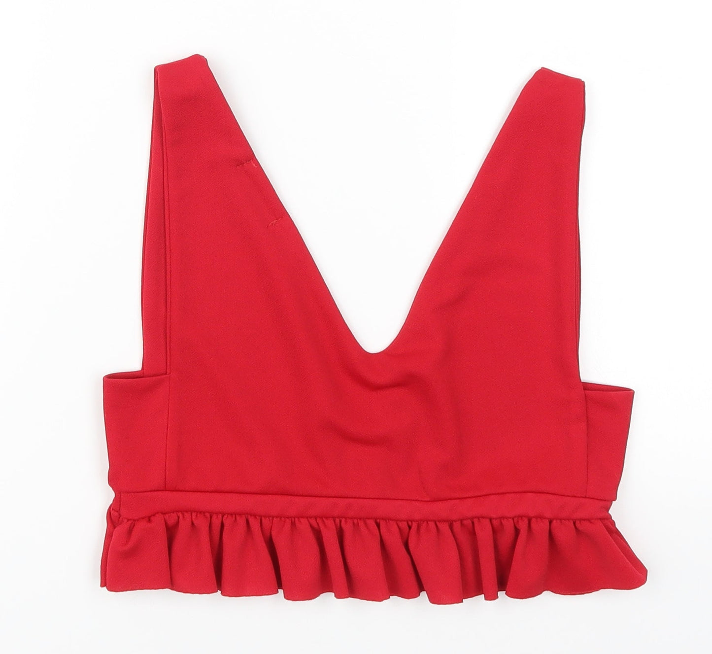 Pretty Little Thing Womens Red   Cropped Tank Size 8