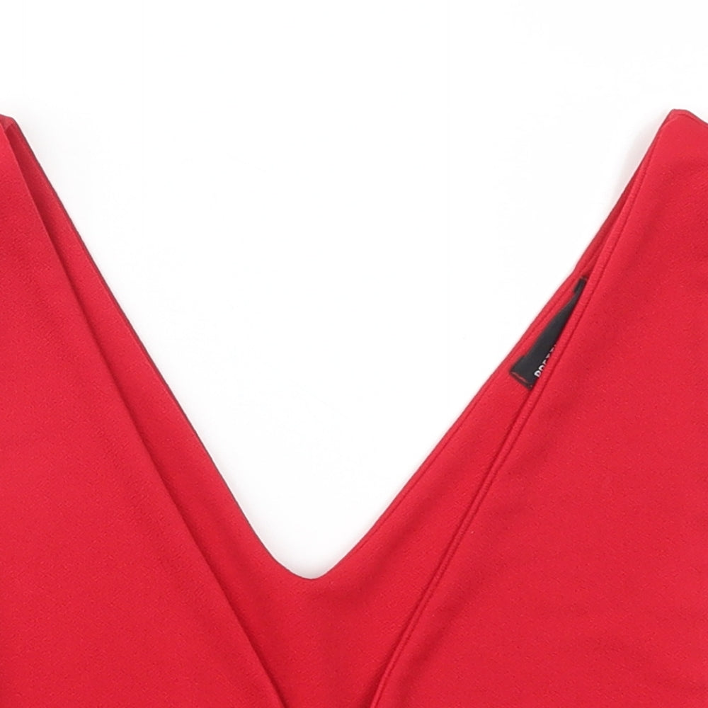 Pretty Little Thing Womens Red   Cropped Tank Size 8