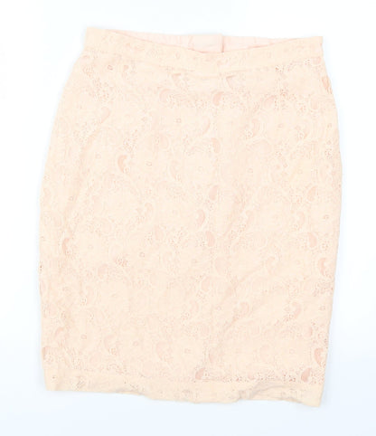 H&M Womens Pink  Lace Straight & Pencil Skirt Size 12