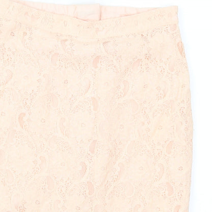 H&M Womens Pink  Lace Straight & Pencil Skirt Size 12