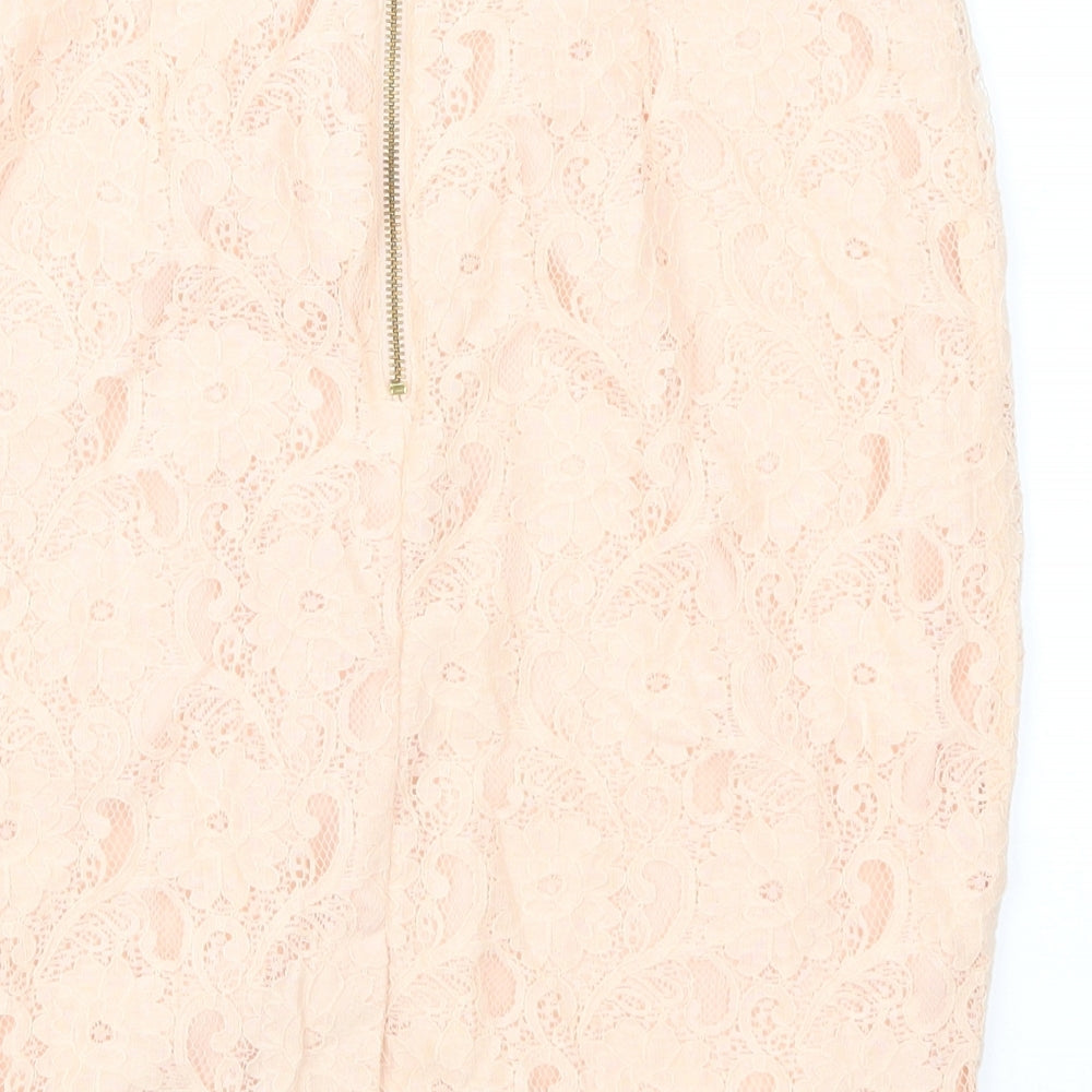 H&M Womens Pink  Lace Straight & Pencil Skirt Size 12
