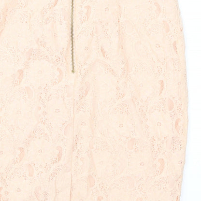 H&M Womens Pink  Lace Straight & Pencil Skirt Size 12