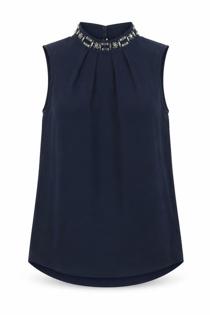 Womens UK Size 8 H&M Blue Basic Tank
